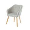 Fauteuil HILDA gris 1 place 79 x 62 x 60 cm
