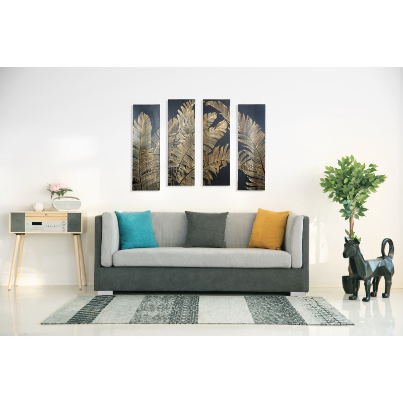 Canapé SAHEL CACHAREL tissu gris clair et anthracite 3 places