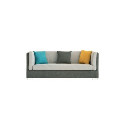 Canapé SAHEL CACHAREL tissu gris clair et anthracite 3 places