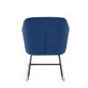 Fauteuil ELSA en velours bleu rocking chair