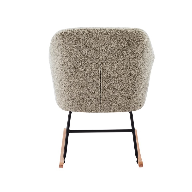 Fauteuil ELSA à bouclette beige rocking chair