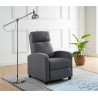 Fauteuil inclinable ALVA en tissu gris fonction push back
