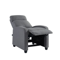 Fauteuil inclinable ALVA en tissu gris fonction push back