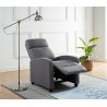 Fauteuil inclinable ALVA en tissu gris fonction push back