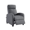 Fauteuil inclinable ALVA en tissu gris fonction push back