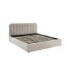 Lit coffre ANDRE velours beige sable 180x200 sommier inclus
