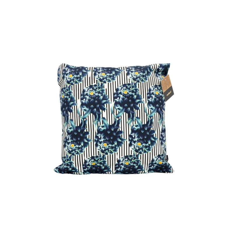 Coussin CACHAREL FLOWER imprimé rayures et fleurs