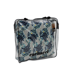 Coussin CACHAREL FLOWER imprimé rayures et fleurs