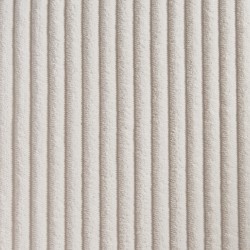 Lot de 2 chaises DEVA velours cotelé écru pieds métal noir