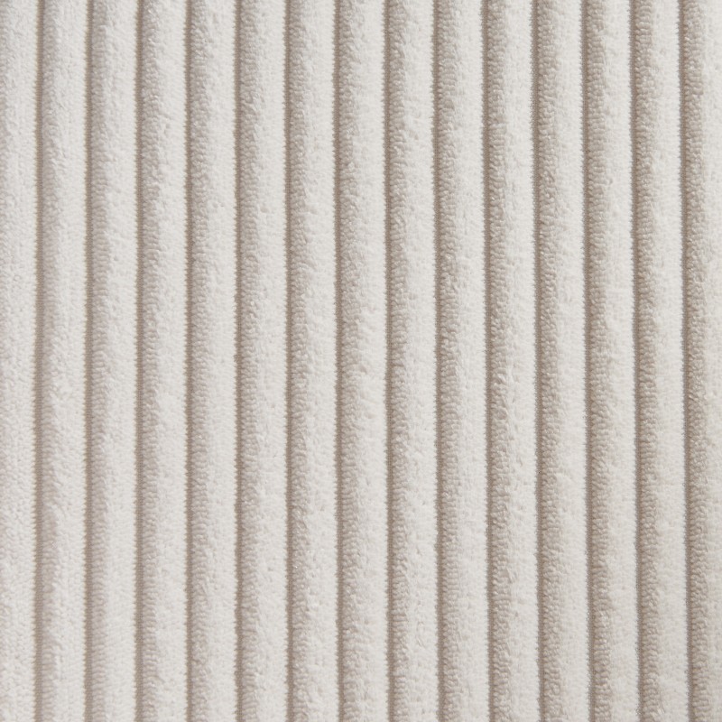 Lot de 2 chaises DEVA velours cotelé écru pieds métal noir