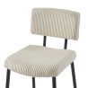 Lot de 2 tabourets de bar EKO en velours côtelé beige