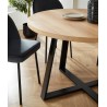 Table à manger ronde FRED placage chêne 120cm