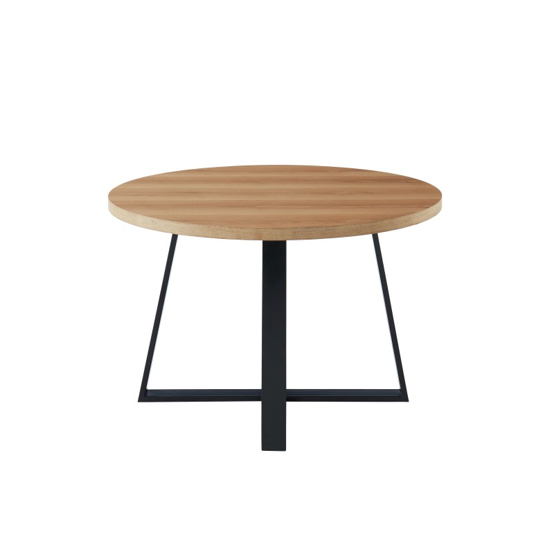 Table à manger ronde FRED placage chêne 120cm