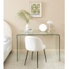 Bureau GINZA verre trempé transparent 120cm