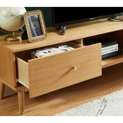 Meuble tv MARCEL placage chêne 160cm