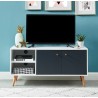 Meuble tv MAX coloris gris et blanc