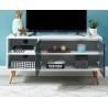Meuble tv MAX coloris gris et blanc