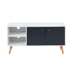 Meuble tv MAX coloris gris et blanc