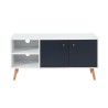 Meuble tv MAX coloris gris et blanc