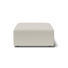 Pouf MILO tissu bouclette blanc 1 place