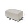 Pouf MILO tissu bouclette blanc 1 place