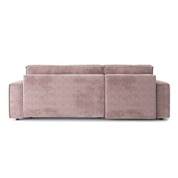Canapé d'angle MIRA convertible et réversible velours côtelé mauve