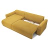 Canapé angle NOVA convertible velours côtelé jaune 4 places