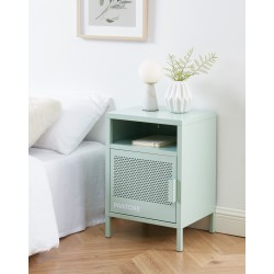 Table de chevet PANTONE métal vert menthe 40cm