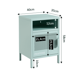 Table de chevet PANTONE métal vert menthe 40cm