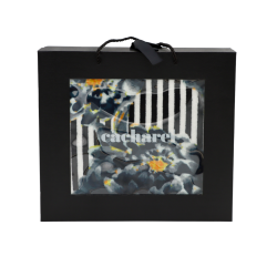 Plaid CACHAREL FLOWER imprimé rayures et fleurs