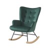 Fauteuil SUZIE velours vert rocking chair