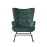 Fauteuil SUZIE velours vert rocking chair