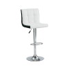 Chaises de Bar Andy  (x2) Blanc et Noir Dossier Haut -Hauteur réglable