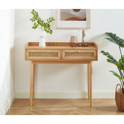 Console LEON cannage véritable