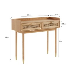 Console LEON cannage véritable