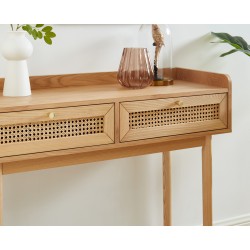 Console LEON cannage véritable