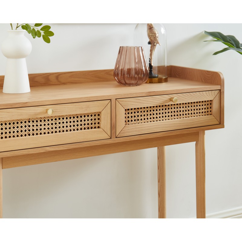 Console LEON cannage véritable