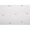 Lit coffre BAHIA simili blanc 140x190 sommier inclus