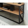 Meuble tv d'angle BRIXTON placage frêne 120cm