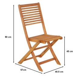 Ensemble repas de jardin CARINI 8 personnes en bois d'eucalyptus FSC