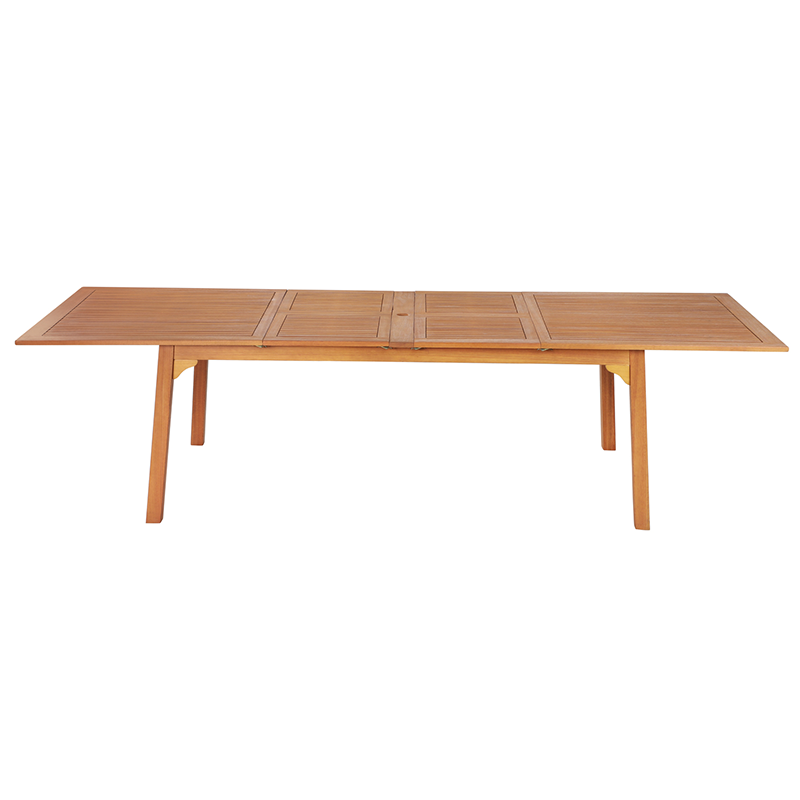 Ensemble repas de jardin CARINI 8 personnes en bois d'eucalyptus FSC