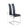 Lot de 2 chaises JADE  simili noir