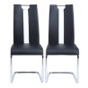 Lot de 2 chaises JADE  simili noir