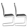 Lot de 2 chaises JADE  simili noir