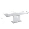 Table extensible JADE laqué blanc brillant 160 à 220cm