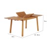 Ensemble repas de jardin PRATONAT 6 places en bois d'eucalyptus FSC 120/180 cm