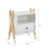 Table de chevet TIPI blanc et pin massif 46cm