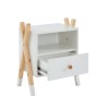 Table de chevet TIPI blanc et pin massif 46cm