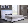 Lit à led FILIP simili blanc 140x190 sommier inclus