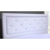 Lit à led FILIP simili blanc 140x190 sommier inclus